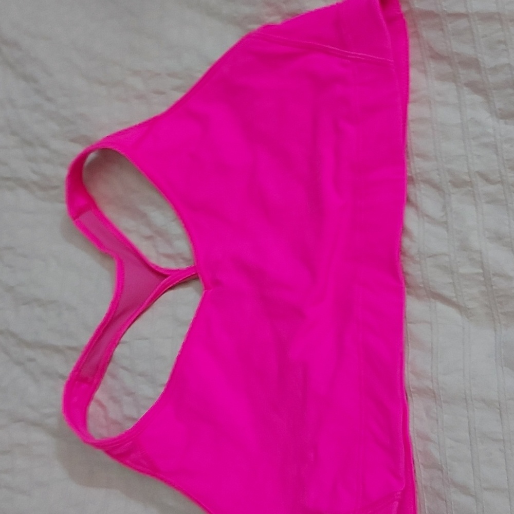 Victorias Secret Sports Bra/Yoga/Gym/Beach/Neon/Barbie Core/Sz L